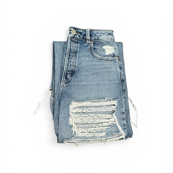 Garage Denim - Garage High-Waisted Distressed Button Fly Jeans | Size 0